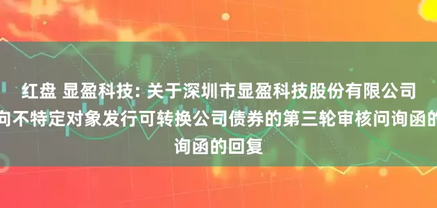 红盘 显盈科技: 关于深圳市显盈科技股份有限公司申请向不特定对象发行可转换公司债券的第三轮审核问询函的回复