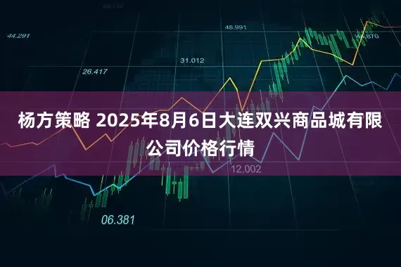 杨方策略 2025年8月6日大连双兴商品城有限公司价格行情