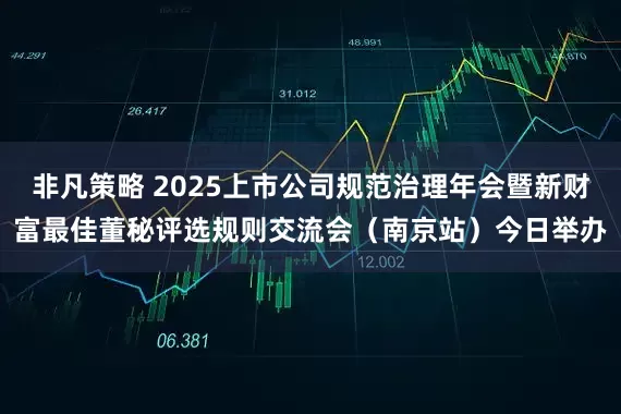 非凡策略 2025上市公司规范治理年会暨新财富最佳董秘评选规则交流会（南京站）今日举办